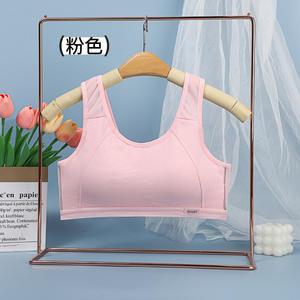 888 di biancheria intima da ragazza personalizzata # vendita all'ingrosso giovani ragazze Mesh Bralette elasticizzato costruito in tamponi di <span class=keywords><strong>cotone</strong></span> per studenti canottiera per bambini - Product Image 4