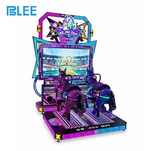 Machine de jeu d'arcade de course de chevaux BLEE pour deux joueurs, éclairage LED, simulateur de course interactif pour parc d'attractions, jeu à vendre - Product Image 1