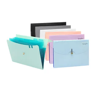 A4/letter Size Expanding Accordion File Organizer 7 Pockets PP Expandable Wallet Folder With 6 Dividers