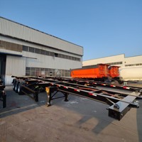 Châssis porte-conteneurs 30/40/50/60 tonnes, semi-remorque squelette robuste à 3 essieux de 20/40/45 pieds à vendre