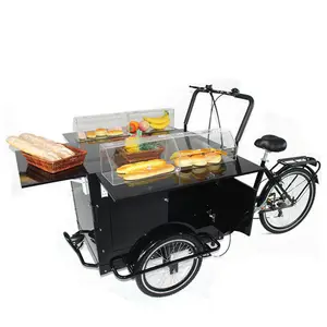 OEM 3 Wheel Food Bike for Vending Ice Cream Snack Electric Tricycle support Customization Cargo Bicycle for Sale