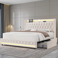 Audrey ensemble de meubles de chambre à coucher complets de haute qualité commode Nightstang garde-robe ensembles de chambre à coucher