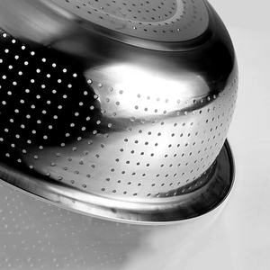 Colino per colino <span class=keywords><strong>grande</strong></span> in acciaio inossidabile durevole all'ingrosso ciotola di miscelazione di varie dimensioni cesto di frutta vegetale - Product Image 4