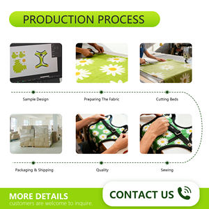 ヌンベル卸売価格ファッションナイロンアニマルプリントY型ステップイン調節可能バックル留め犬用ハーネス小型可愛い - Product Image 6