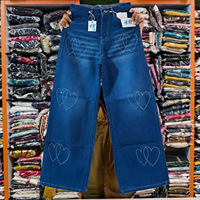 Jean cargo droit en denim à sequins pour femme, style streetwear, polyvalent toutes saisons, séchage rapide, traitement anti-plis
