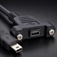 Câble d'extension Mini USB 5 broches mâle-femelle à montage sur panneau avec trou de fixation pour équipement industriel POS – Vente en gros
