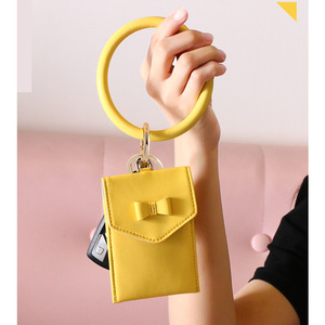 Instagram-famous wristband, car keychain, card <b>holder</b>, wristband hand sanitizer sleeve, leather storage bag, <b>document</b> card - Product Image 2