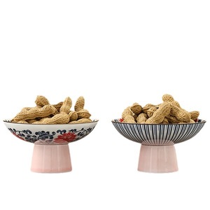 Assiette à fruits en porcelaine bleue et blanche, ronde, en céramique, pour servir des collations, pour la maison, les fêtes, style rétro luxueux - Product Image 5