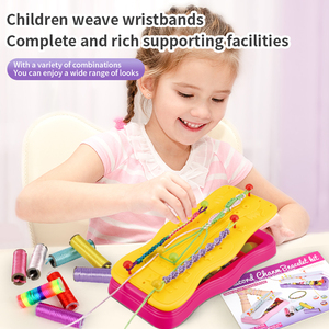Kit de fabrication de bracelets d'amitié avec <span class=keywords><strong>métier</strong></span> <span class=keywords><strong>à</strong></span> <span class=keywords><strong>tisser</strong></span> en plastique, cadeau d'anniversaire, jouet éducatif d'arts et d'artisanat <span class=keywords><strong>pour</strong></span> enfants de 8 ans et plus - Product Image 1