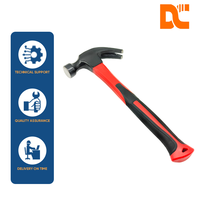 Martillo de Garra de Acero al Carbono con Mango de Fibra de Vidrio Antivibración, Martillo Profesional para Carpintero, Múltiples Pesos: 8oz, 12oz, 16oz, 20oz, 24oz