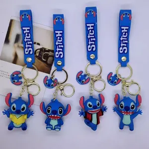 Nhà máy thực sự bán buôn New hình dễ thương 3D nhựa nhân vật hoạt hình Keychain tùy chỉnh thực hiện Anime mềm PVC cao su Móc chìa khóa vòng