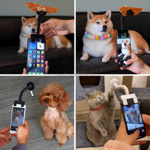 Accessoire de photographie pour animaux de compagnie : Clip universel pour friandises pour chien et chat, support de <span class=keywords><strong>téléphone</strong></span> portable et jouet pour selfie - Product Image 5
