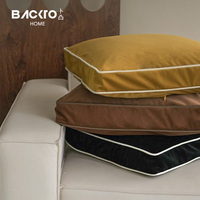 Housse de coussin moderne en velours doux et coloré pour canapé Pouf d'intérieur Taie d'oreiller décorative pour salon Fournitures pour hôtel