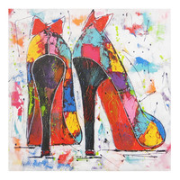 Peinture au diamant Ever Moment, chaussures à talons hauts colorées faites à la main, pierres carrées complètes ASF1829
