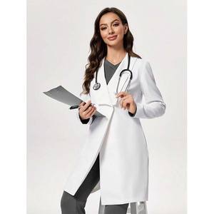 Bata de laboratorio de Hospital de tejido alto personalizada, cómoda y elegante, Top de fregado para correr, juegos de uniformes médicos de enfermería, Spandex PP para enfermeras - Product Image 5