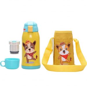 Best Selling Stainless Steel Insulated Vacuum Flask Children Kids Thermos Water <b>Bottle</b> With Carry Bag - Product Image 5