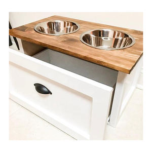 Penjualan terlaris 2 mangkuk tempat makan anjing dengan laci tinggi mangkuk anjing peliharaan mangkuk & pengumpan otomatis - Product Image 1