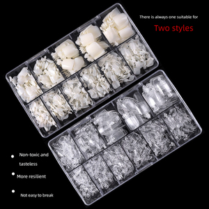 550 faux ongles d'orteils transparents, couleur naturelle, courts, à couverture complète, pour pédicure - Product Image 4