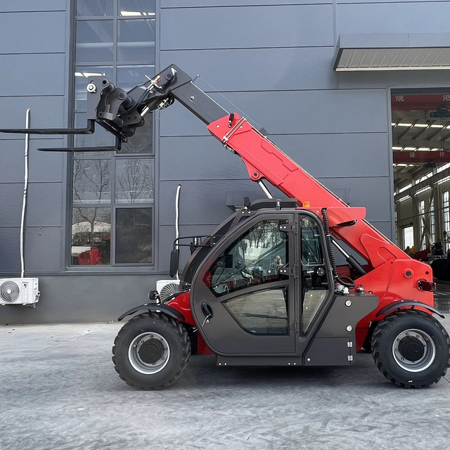 CE Certified 3ton Jib Hoist Chinese 360 Degree Tires 4WD Telescopic ForkliftMini Compact Front Shovel Boom Small