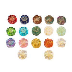 Flower Glass <b>Beads</b> Crystal Lampwork Gold Painted For Jewelry Making DIY Bracelets Necklaces Accessories Wholesale - Product Image 5