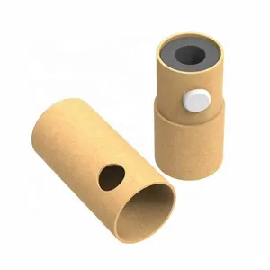 Op Maat Gemaakte Draad Papier Cilinderbuis Batterij Verpakking Koffie Cosmetische Huidverzorging Kind Proof Cartridge Dozen Pakket