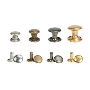 Remaches de Metal de Latón con Doble Cabeza, Remaches Redondos para Manualidades en Cuero, Bolsos, Cinturones, Prendas, Sombreros, Zapatos, Collares para Mascotas, Decoración - Product Image 1