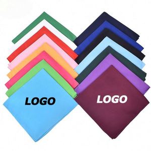 Bandana rétro écologique en polyester de couleur unie pour hommes/femmes - Foulard Hip Hop, masque facial de motard, cadeau promotionnel d'été - Product Image 1