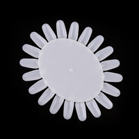 Roue d'affichage de 20 ongles pour la pratique de l'art des ongles, forme ronde en plastique, nuancier de vernis à ongles