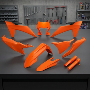 2024-2025 per KTM EXC Kit 300 in plastica completa arancione con porta fari accessori moto - Product Image 3