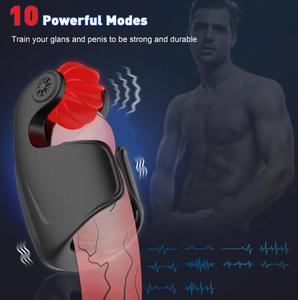 Male Tongue Licking Penis <b>Vibrator</b> Lasting Delay Endurance Training Sex Toy with Vagina Function Glans Trainer and Massager - Product Image 5