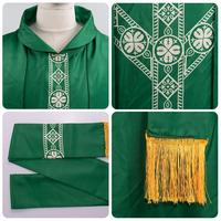 Robe longue à col rond de haute qualité pour prêtre catholique, costume formel d'église, tenue liturgique pour chœur, robe religieuse, costume de cosplay