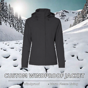 Custom Made Winter Solid Breathable Zipper Outdoor Windproof Waterproof Fleece Inner Lining <b>Down</b> Jackets for Women - Product Image 2