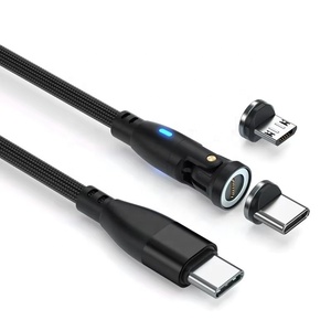 Cable magnético de rotación de 540 grados 9 pines PD100W <span class=keywords><strong>2M</strong></span> Cable 18W <span class=keywords><strong>Micro</strong></span> 100W <span class=keywords><strong>USB</strong></span> C para teléfonos móviles - Product Image 1