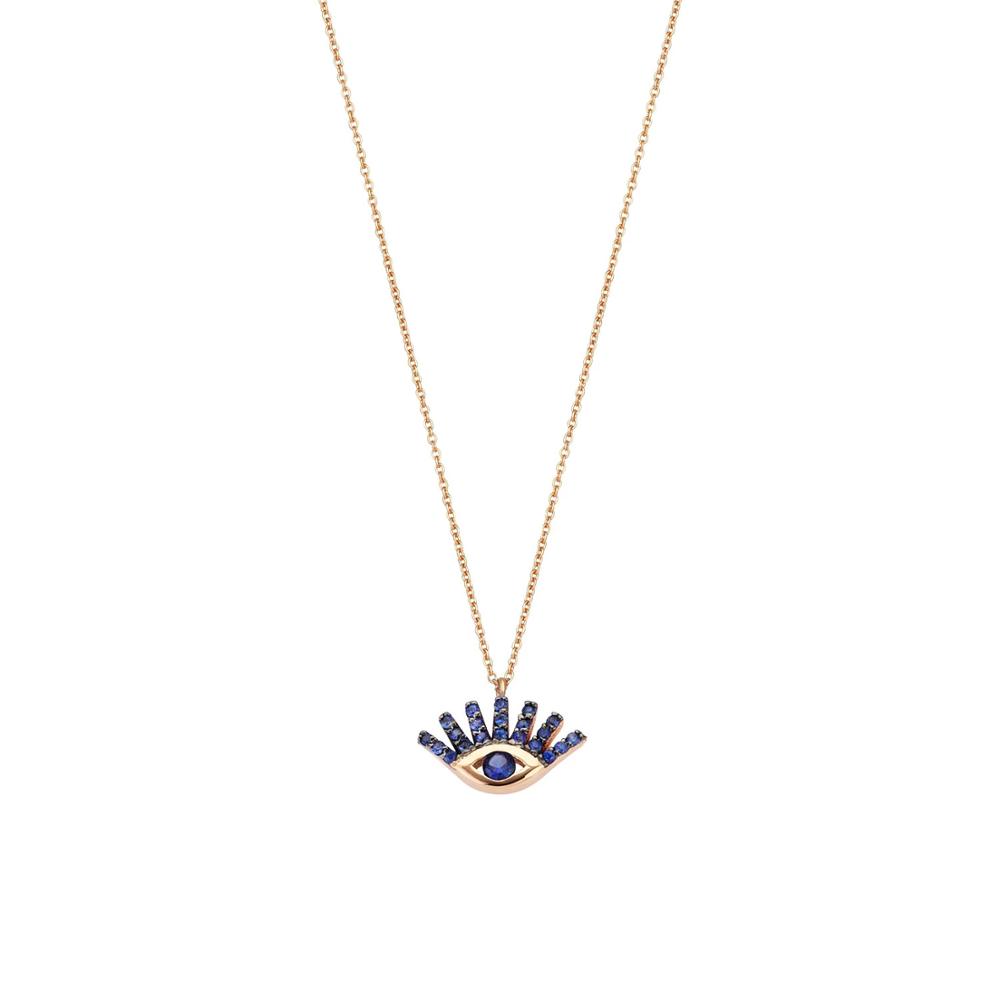 18k gold blue cz