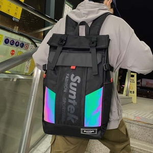 Suntek Nylon <b>Backpack</b> 20-37L <b>Waterproof</b> Fashion Sport Style Zipper Closure Interior Computer Compartment Travel Use - Product Image 1
