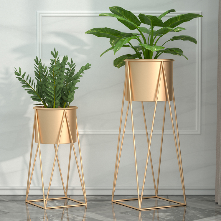 Металлический наружный дизайн в виде шпилек прочный современный цветочный горшок завод держатель стойки VT-09.101