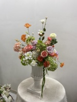 Dekorasi Bunga Sutra Artifisial Mewah, Tahan Lama, Romantis untuk Meja Pernikahan, Acara, dan Dekorasi Floral 50cm