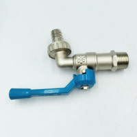 Poignée en aluminium pour machine à laver Robinet à bavette en laiton à ouverture rapide Robinet à robinet avec filtre