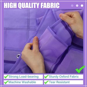 40 Pocket Over The Door Shoe Organizer Purple Mesh Hanging <b>Rack</b> For Closet <b>Storage</b> Behind Door Hanger - Product Image 5