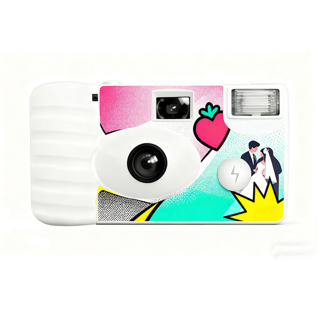 35MM Customize Vintage Camera Color Film for Wedding Travel Camp Party Supplies Gift Point Shoot Disposable Film Camera