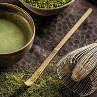 Cuillère à Matcha en Bambou Personnalisable avec Logo, Longue, pour Thé Vert Matcha, Accessoire Japonais Écologique et Compostable