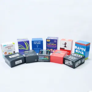 Vente en gros de cartes de carton imprimées personnalisées, famille enfants et adultes, fête amusante, boissons alcoolisées, cartes de jeu personnalisées imprimées pour le jeu