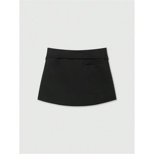FOXA Women's Zip Up Skort Low Rise A Line Belted Mini Skirt Adjustable For Going Out - Product Image 2