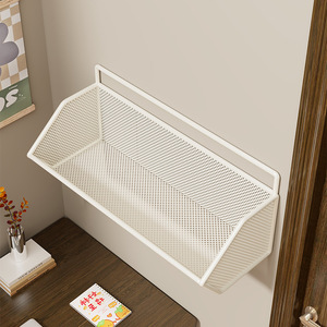 Étagère murale minimaliste à double niveau en métal pour chambre et bureau – Organisateur rectangulaire pour un rangement soigné - Product Image 4