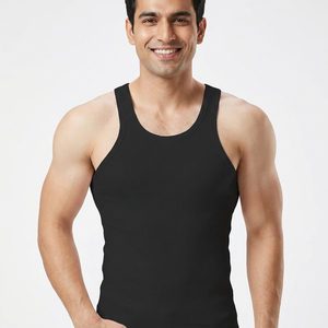 2026 Custom Logo Gym Fitness Tank Top <b>Men</b> High Quality 100% Polyester <b>Singlet</b> Washed Technique Casual Muscle Plus Size Option - Product Image 1