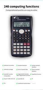 Máy tính Màu mục đích chung Máy tính khoa học lịch Pin 12 máy tính điện tử khoa học - Product Image 2