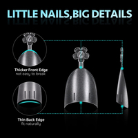 600 faux ongles courts en PMMA, demi-couverture, OEM, pointes en gel souple, pointes d'ongles en gel-X, fournisseur de manucure, ongles flexibles