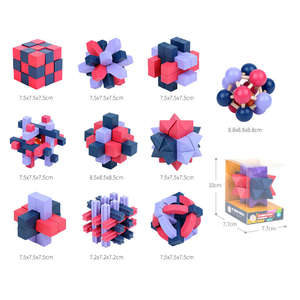 재미있는 루반 잠금 나무 클래식 남여 공용 장난감 <span class=keywords><strong>Iq</strong></span> 테스트 선물 어린이를위한 나무 직소 퍼즐 - Product Image 6