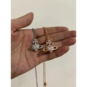 Conjunto de Joyería de Cobre y Bambú con Diamantes Estéreo de Saturno, Edición Limitada Día de San Valentín 2025, Estilo Reina Occidental, Amor Materno - Product Image 5