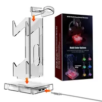 Support de support de manette de jeu RGB pour PS5 Portal/PS5/Xbox Desk Mount Controller Display Stand Headphone Controller Handheld Console Holder